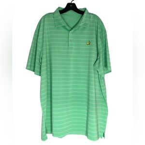 Men’s Masters Tech‎ Golf Polo AUGUSTA NATIONAL Green Striped XXL